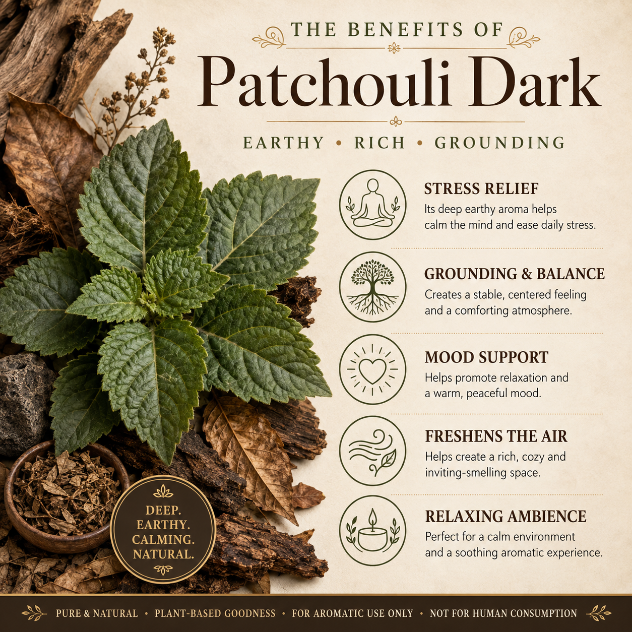 Patchouli Dark Essential Oil 4 Fl Oz