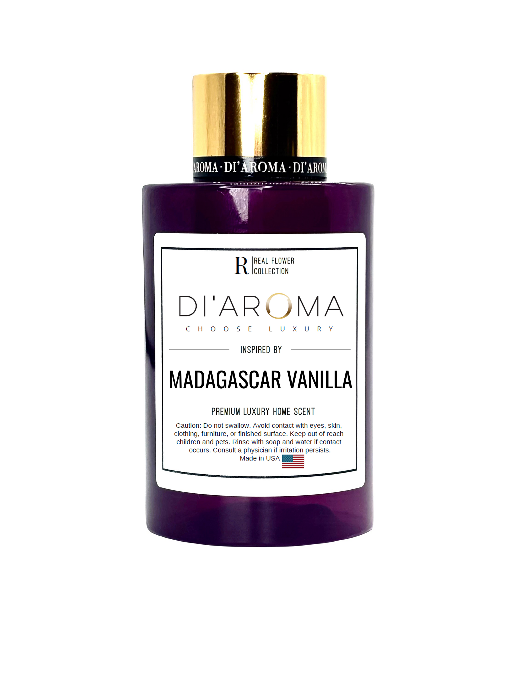 Madagascar Vanilla HVAC Real Flowers Collection 120ml Purple Bottle