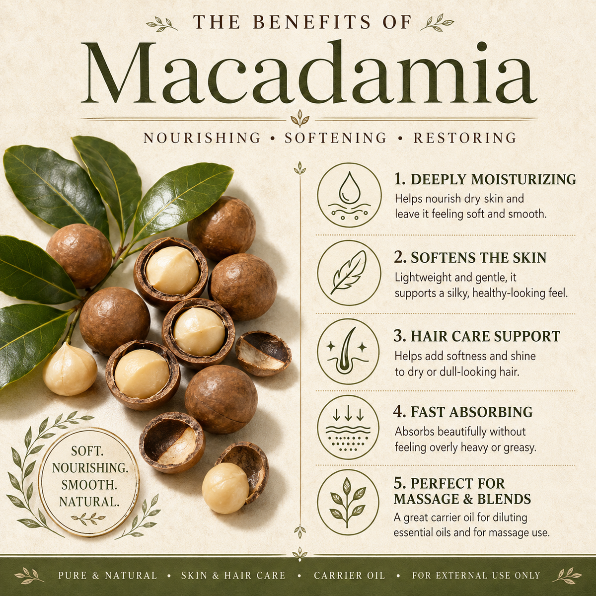 Macadamia Carrier Oil 8 Oz