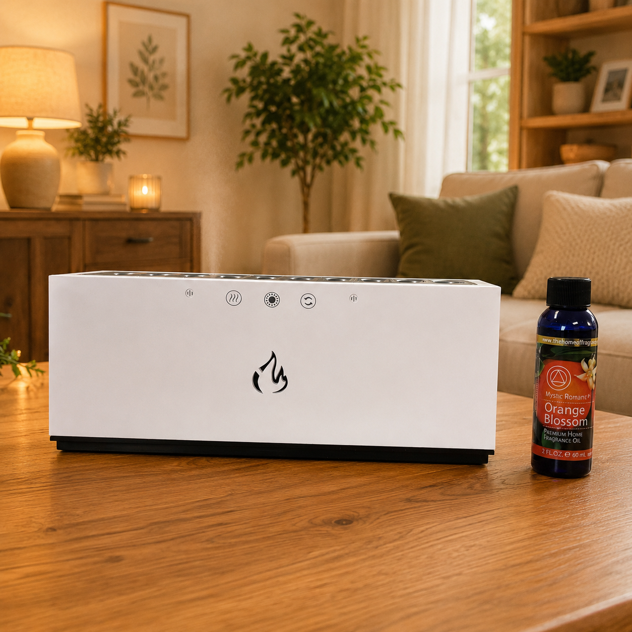 Large Ultrasonic Aroma Diffuser 900ml – Fragrance Oil Diffuser with Adjustable Mist & LED Light 75111