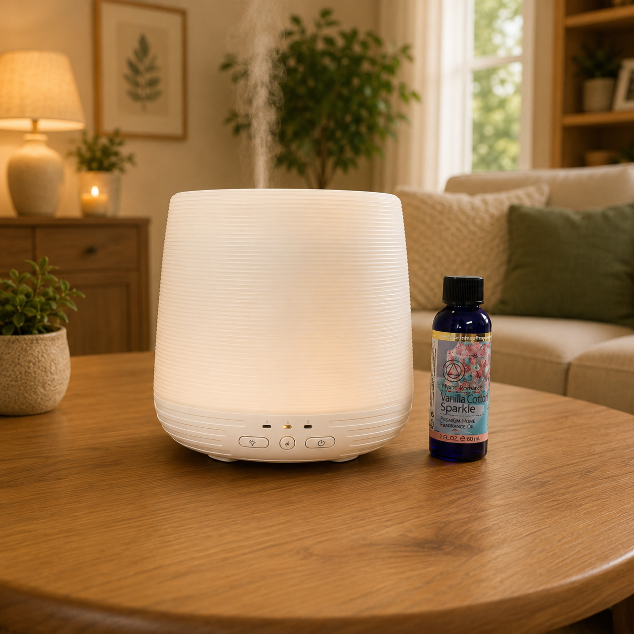 Ultrasonic Aroma Diffuser 500ml – Large Capacity Essential Oil Diffuser with LED Light & Timer 67366 previously 65552