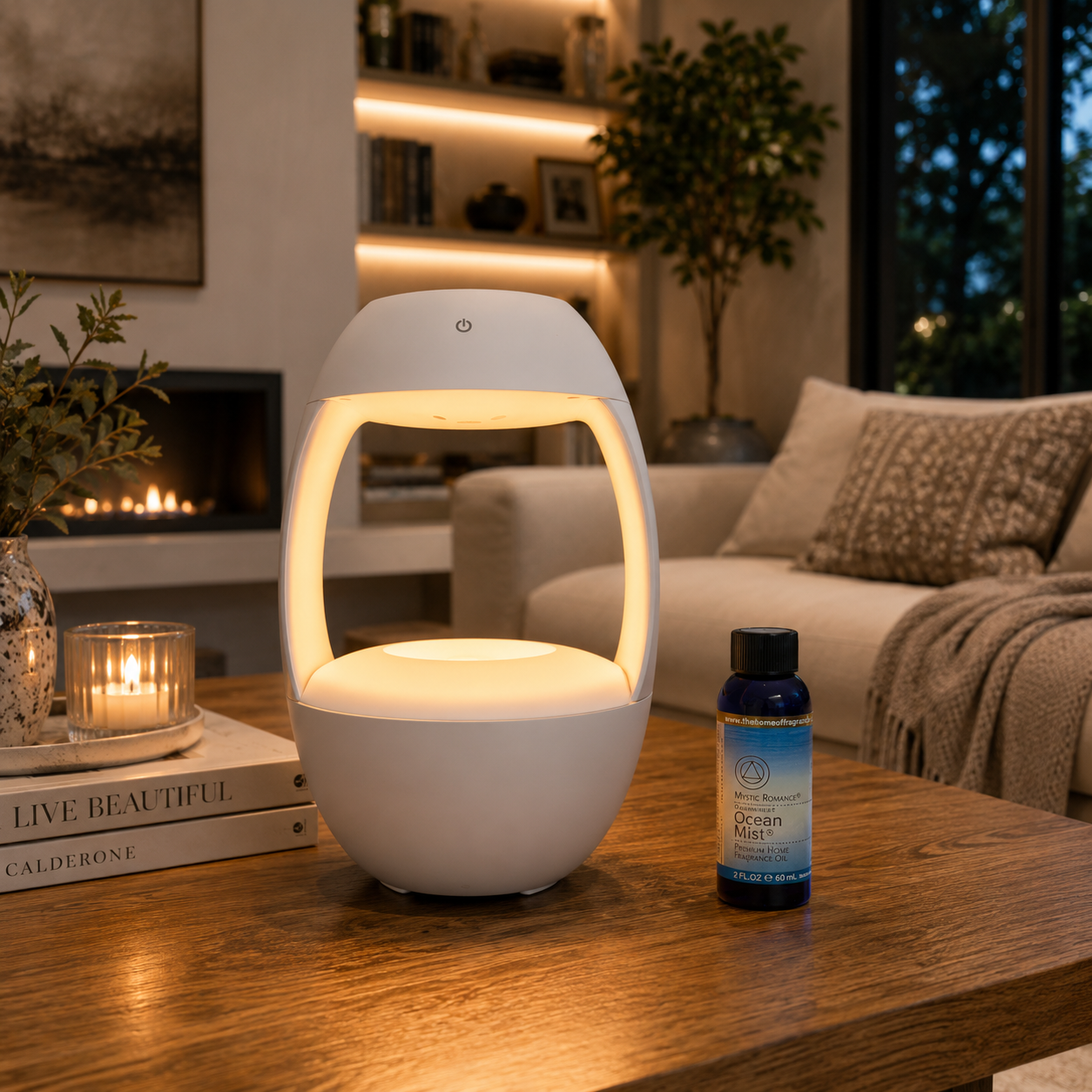 Antigravity Ultrasonic Diffuser 300ml – Fragrance Oil Diffuser with LED Light & Floating Water Drop Effect 68721