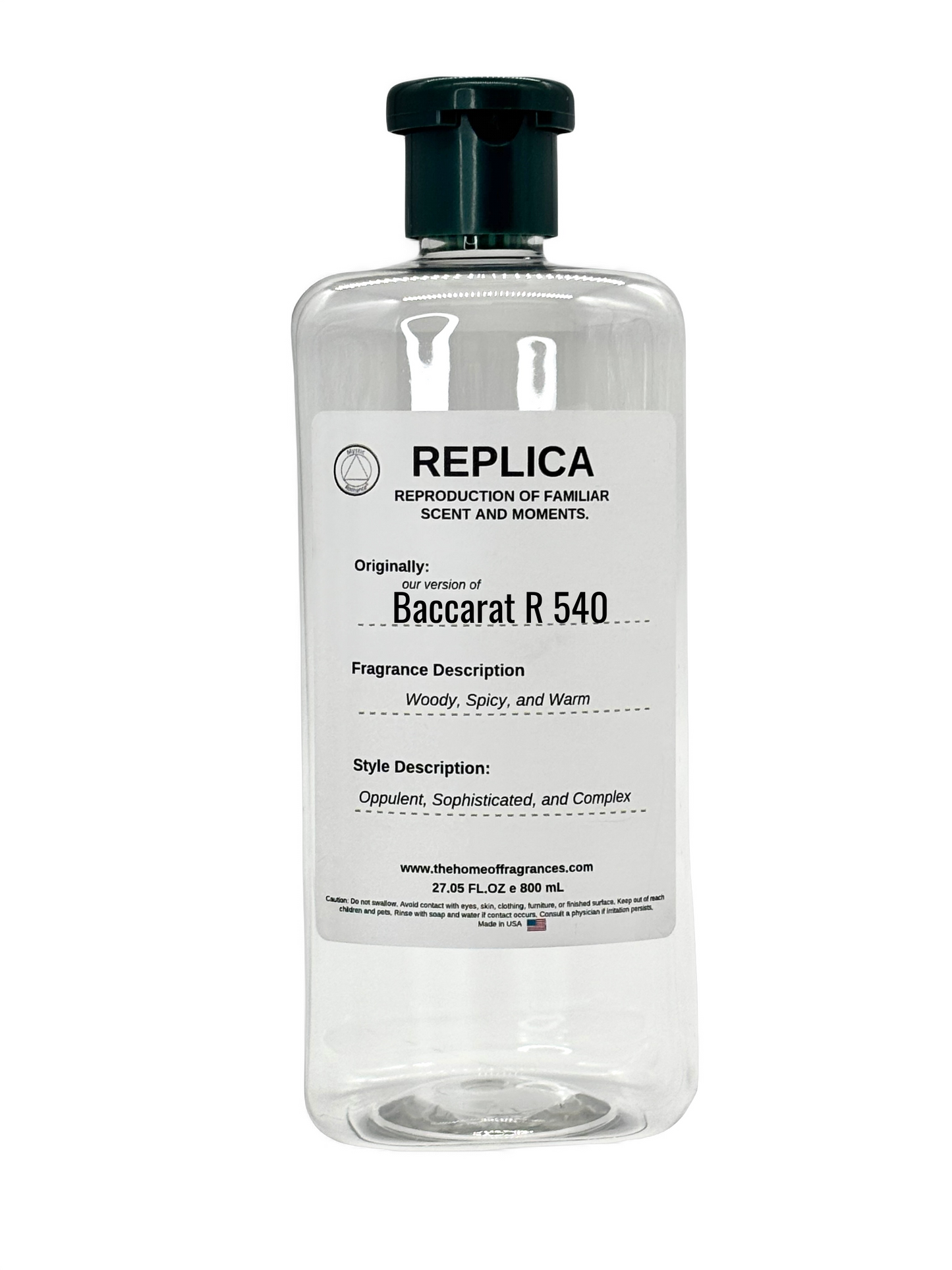Inspired by: Baccarat Rouge 540* HVAC- Replica Collection 800ml