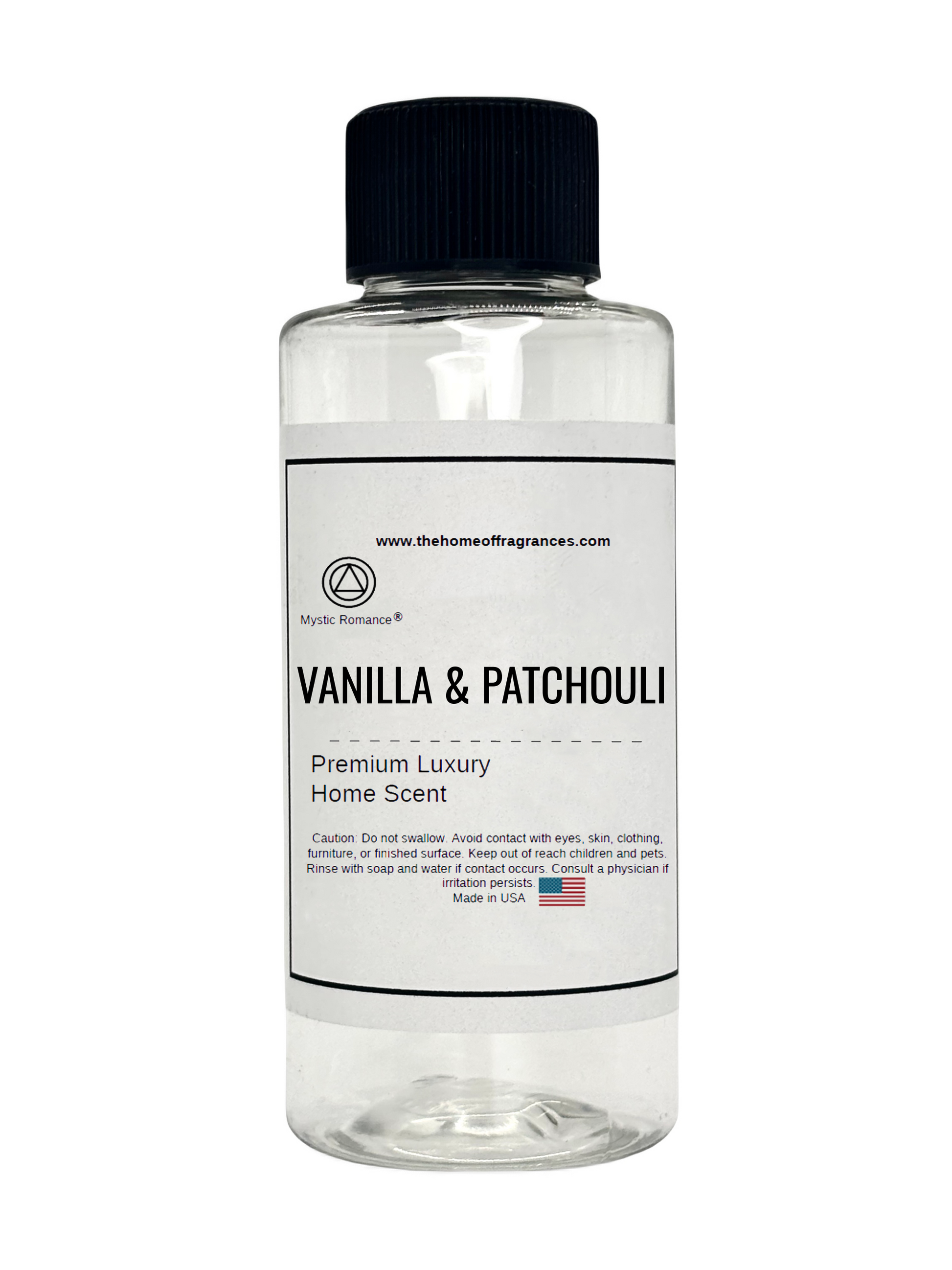Vanilla & Patchouli HVAC Scent 60ml Clear Bottle