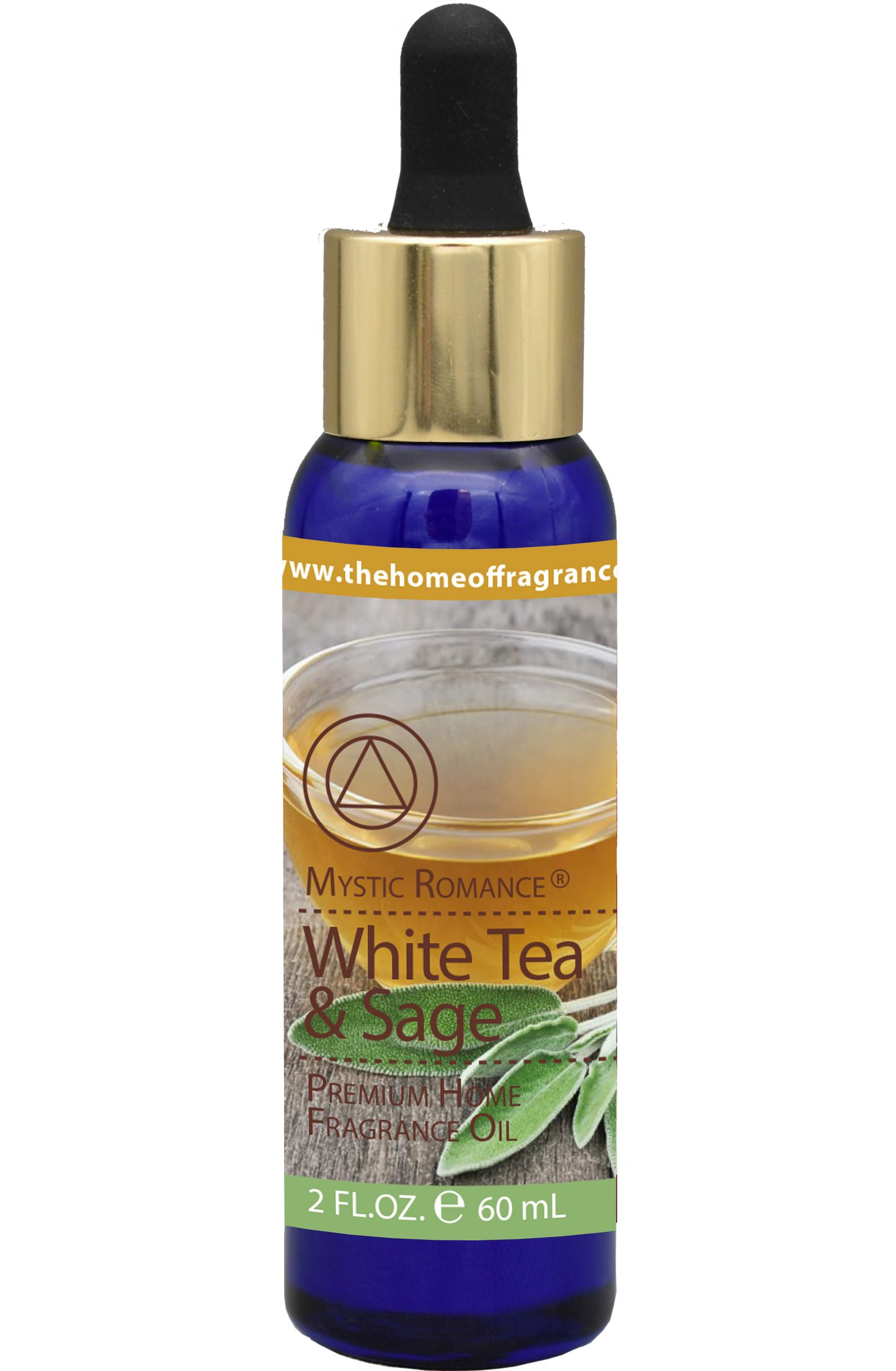 White Tea & Sage Premium Fragrance Oil 2oz w Dropper