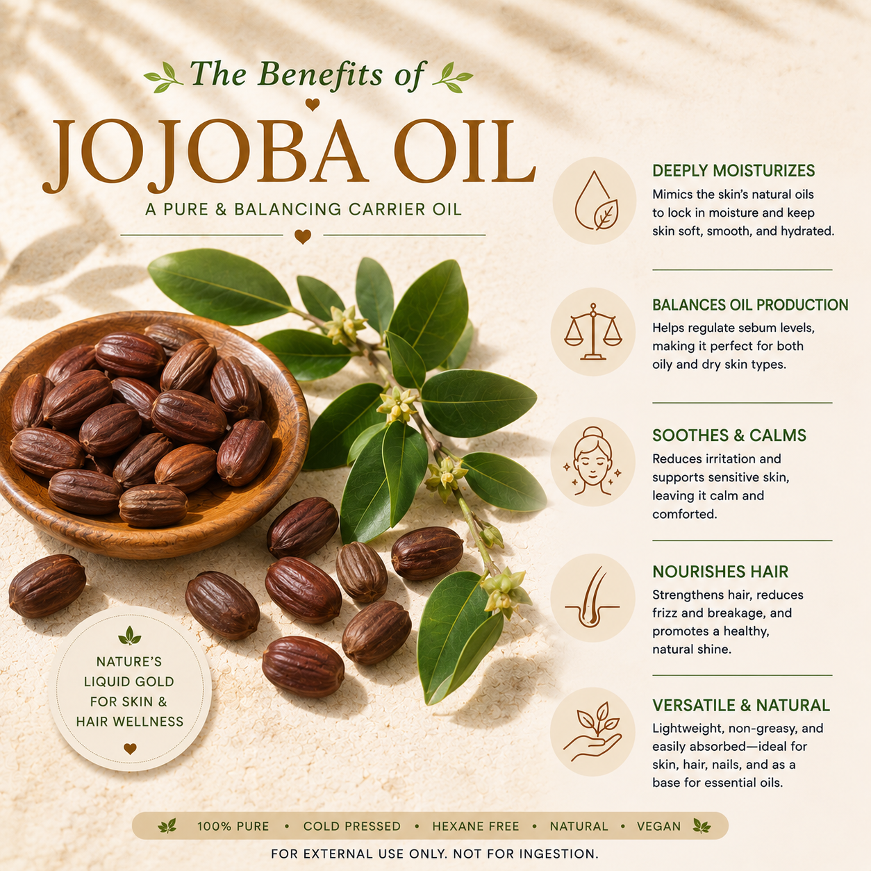 Jojoba Carrier Oil 8 Oz
