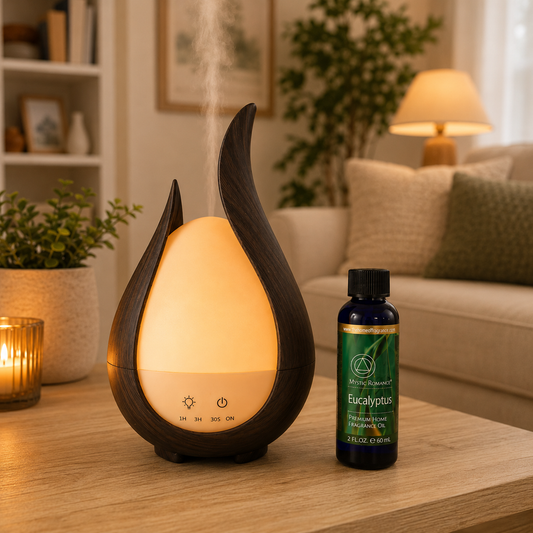 Ultrasonic Aroma Diffuser 200ml – Fragrance Oil Diffuser with LED Ambient Light 66221
