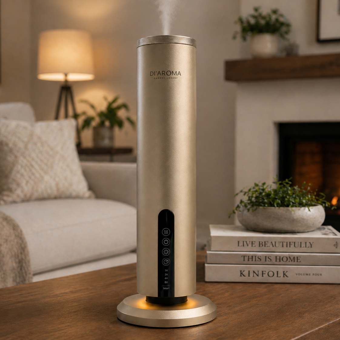 76239 Tower Gold with Light and Battery