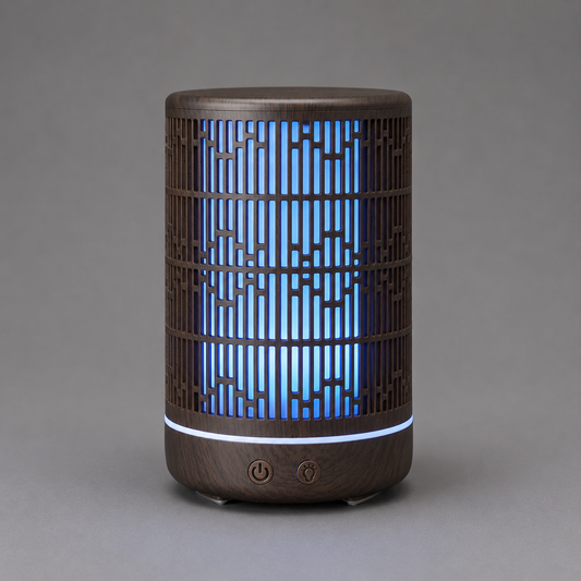Modern Ultrasonic Aroma Diffuser 100ml – Decorative Fragrance Oil Diffuser with LED Ambient Light 69341