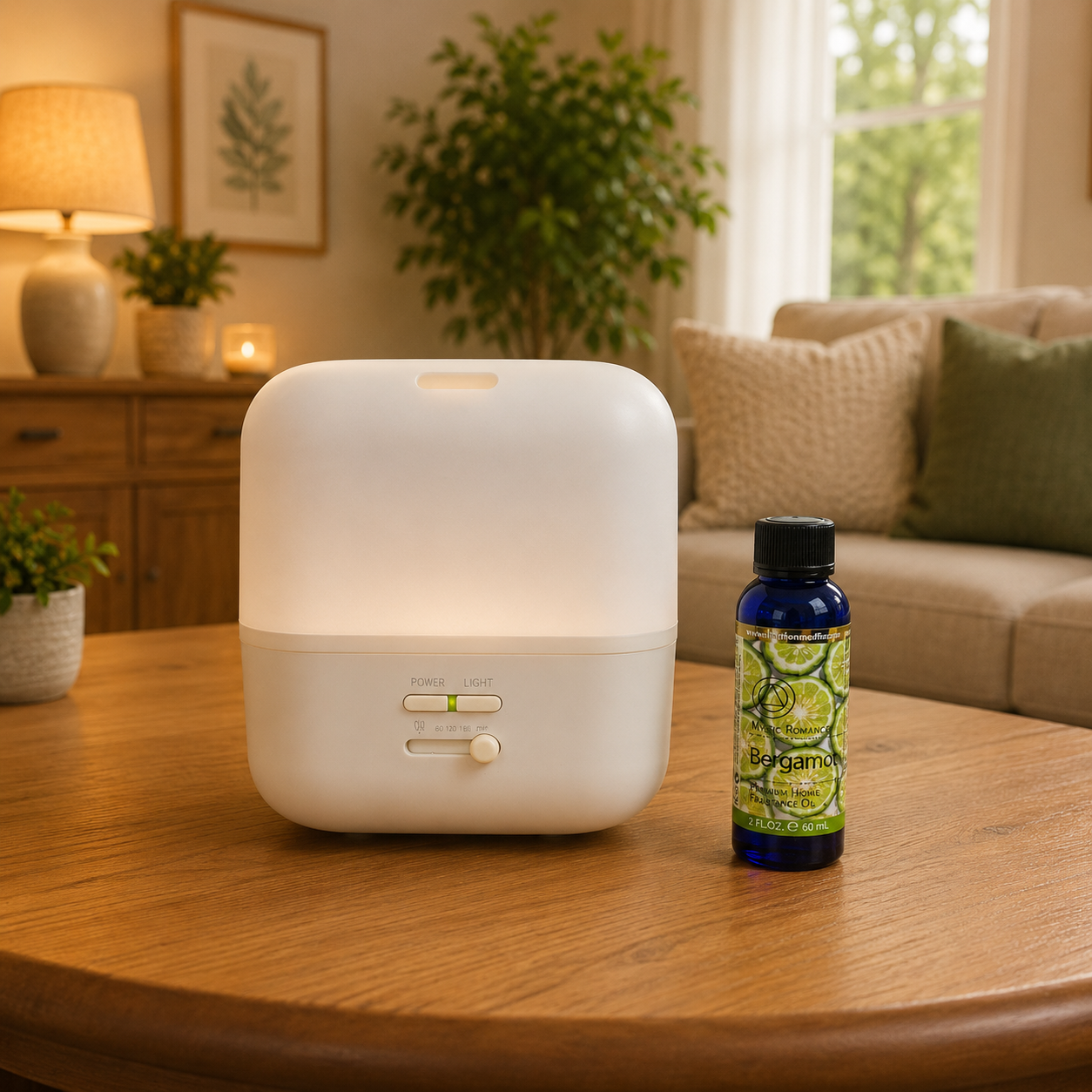 Ultrasonic Aroma Diffuser 400ml – Fragrance Oil Diffuser with LED Ambient Light & Adjustable Mist 67367 previus 65553
