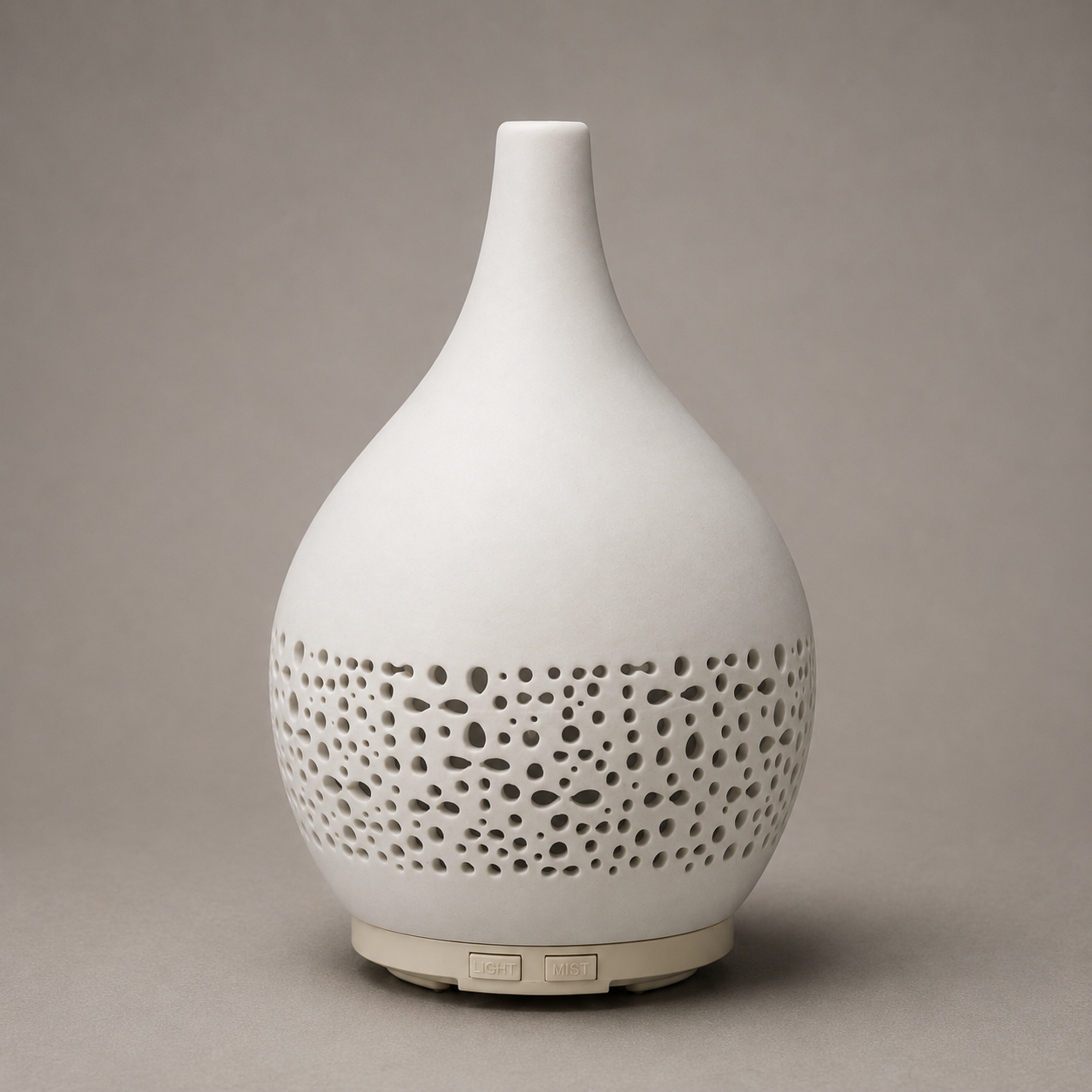 Ceramic Ultrasonic Aroma Diffuser 100ml – Decorative Fragrance Oil Diffuser with LED Light 65811
