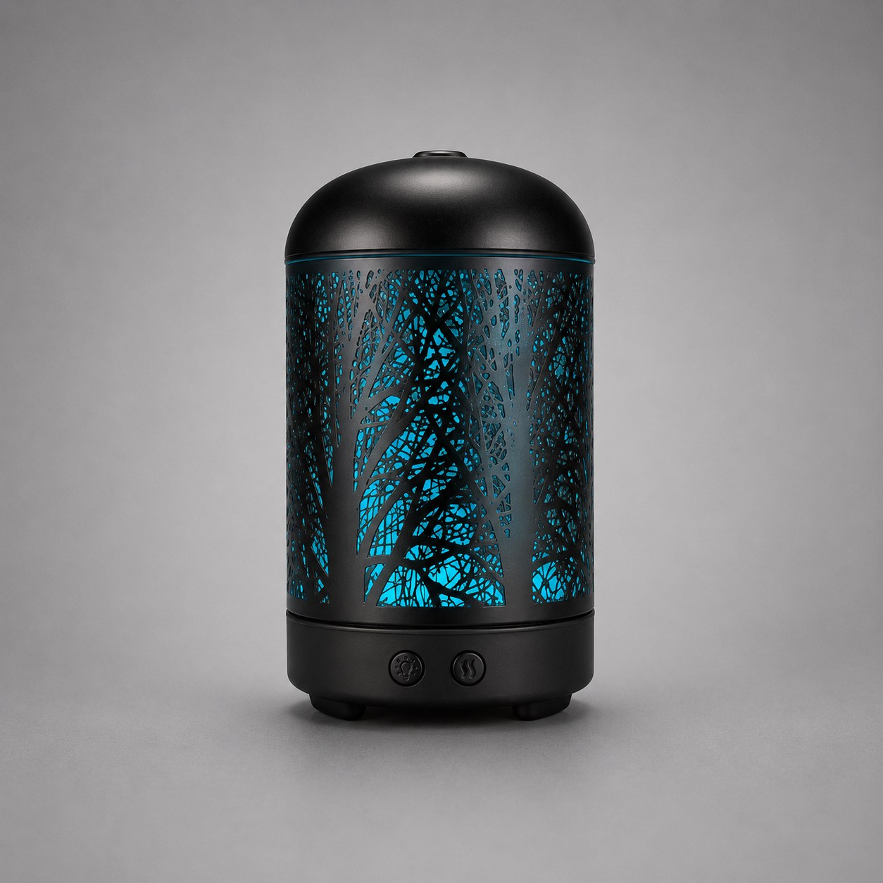 Ultrasonic Aroma Diffuser 100ml – Fragrance Oil Diffuser with LED Light & Decorative Metal Cover 65766