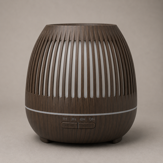 Ultrasonic Aroma Diffuser 400ml – Wood Grain Essential Oil Diffuser with LED Light & Timer 66205