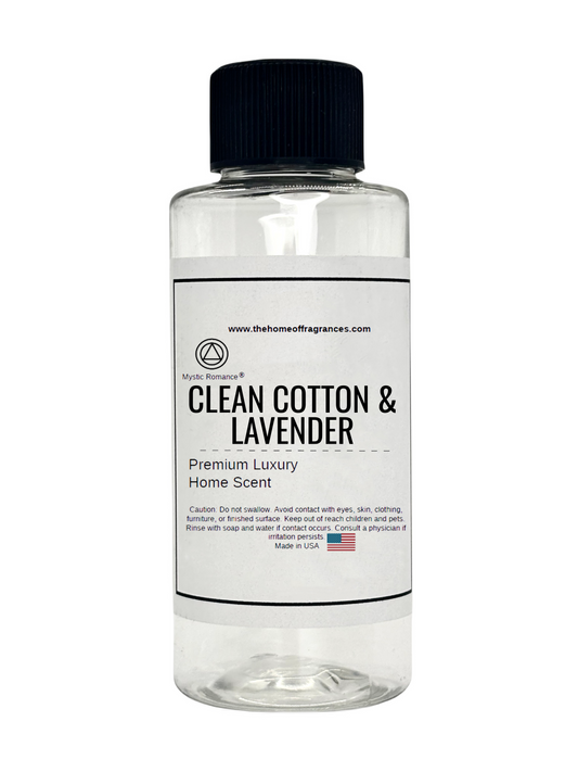Clean Cotton & Lavender HVAC Scent 60ml Clear Bottle