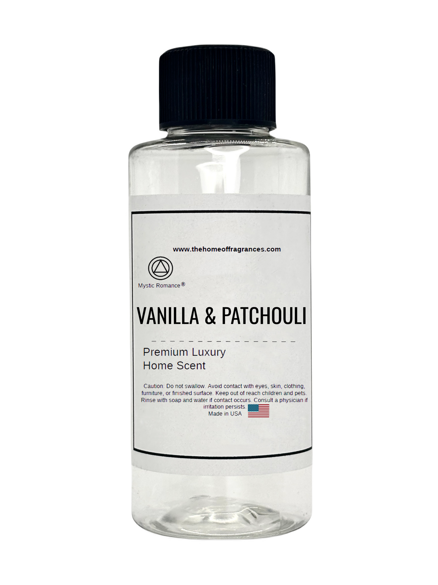 Vanilla & Patchouli HVAC Scent 60ml Clear Bottle