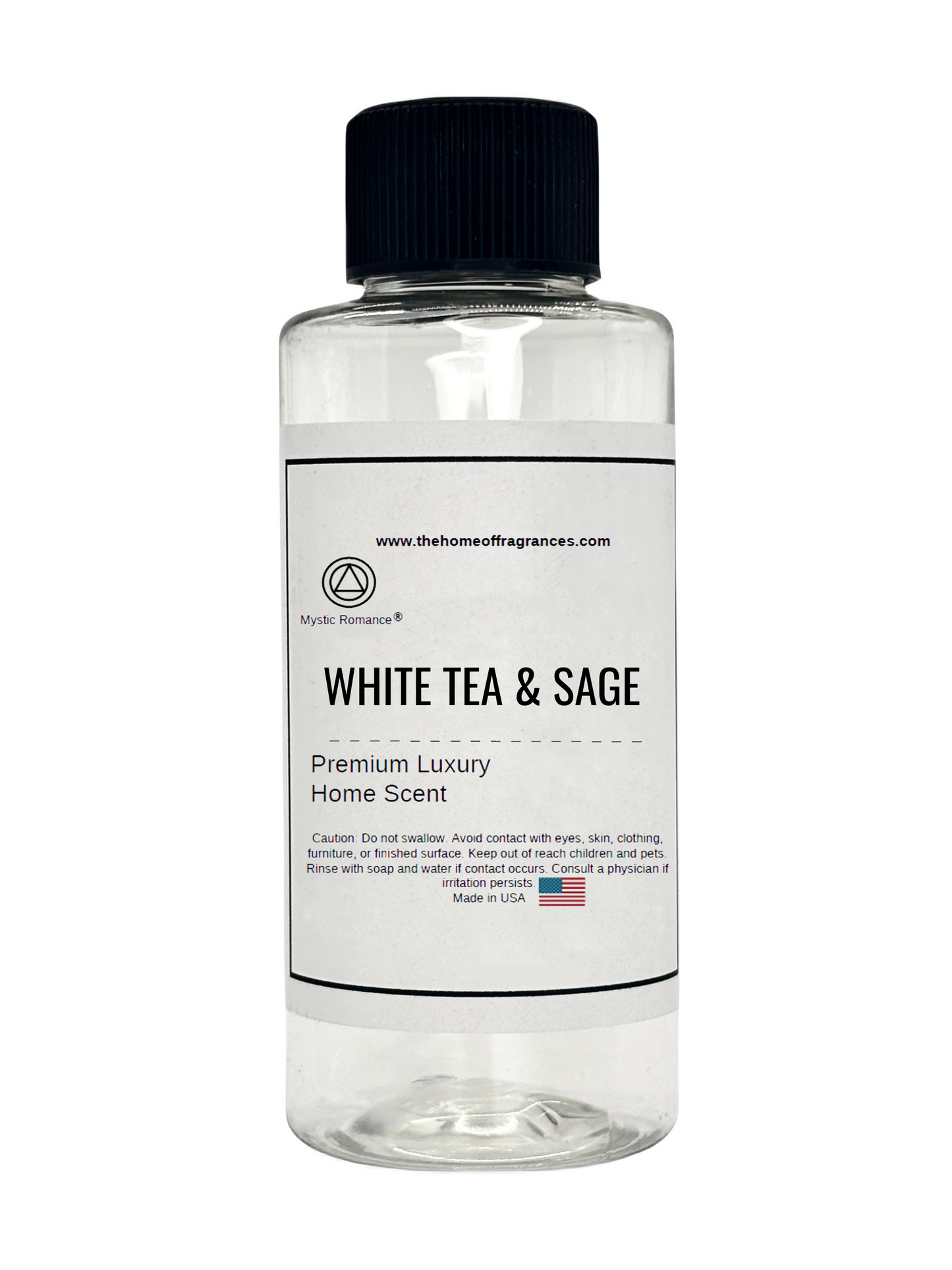 White Tea & Sage HVAC Scent 60ml Clear Bottle